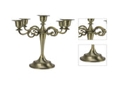 5 Arm Candlestick Holder Iron Retro Decorative Candle Holder Centerpiece for Home Church Cyan V1294-YM0710-3115230100311