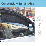 Car Side Window Curtain, 2Pcs Car Curtains Foldable Sunshade Protection, Removable Slidable Car V1369-AZ3-W-06976