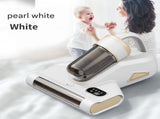 White Advanced Cordless UV-C Dust Mite Vacuum - Handheld Cleaner with Hot Air, Pulsating Pads & LED V888-ELOSUNG34224