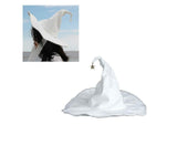 Lace-up Strap Witch Hat Women Adult Halloween White Wizard Hat Party Headgear V1263-JX-1184
