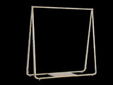 Gold Clothing Retail Shop Commercial Garment Display Rack V63-837021