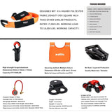 X-BULL Winch Recovery Kit Snatch Strap Off Road 4WD with Recovery Tracks Gen 2.0 Boards RED V211-AUEB-XBRK011ST001V
