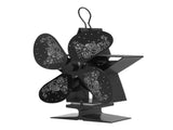 4 Blades Heat Powered Fan Santa Claus Pattern Fireplace Fan for Heat Distribution Circulating Warm V1294-YM0714-3113210211011