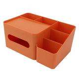 Tissue Box Organizer with Lid Plastic Exquisite Smooth Surface Tissue Desk Organizer for Home Office V1294-YM0706-3117230170012
