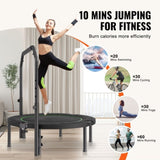 Foldable Mini Trampoline, 40 Inch Fitness Rebounder, Max Load 330lbs Exercise Trampoline, Stable & V952-YXJSBCDBSKZD98EZMV0