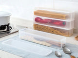 4-Pack Plastic Keeping Storage Boxes, Translucent PP Food Containers for Kitchen and Family Use V1370-AZ4-15280