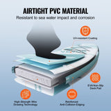 Inflatable Stand Up Paddle Board, 152 mm SUP Paddleboard with Removable Kayak Seat, Board V952-CQJBDZYKDZYKM6UX7V0