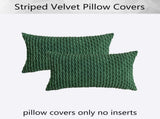 Holzlrgus Fall Set of 2 Striped Textured Velvet Corduroy Decorative Europe Sham Seasonal Autumn V1189-WXFWAL-20260319-01324