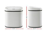 Devanti 82L Motion Sensor Bin Rubbish Automatic White SB-82L-S24-WH
