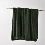 Bianca Tambar Forest Green Faux Fur Throw Rug 130 x 170 cm V442-BCA-THROW-TAMBAR-FORESTGREEN-RE