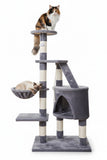 CARLA HOME 120cm Cat Tree for Indoor with Condo, Hammock & Plush Perchfor for Kittens & Adult V178-36377