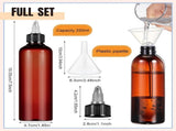 36 Pcs 8 oz Squeeze Bottle Twist Top Applicator Bottles Empty Hair Oil Bottle with Funnels V1258-DP02-C-2261