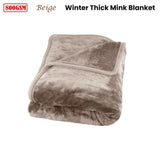 J Elliot Home 800GSM Luxury Winter Thick Mink Blanket Beige King V442-IDC-BLANKET-800GSMMINK-BEIGE-KI