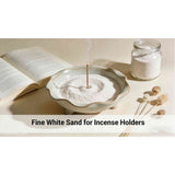 12.35oz Fine White Sand Incense Holders - Fine Sand Crafts Quartz Zen Garden Decorative Sand V1192-AZ-W-18056