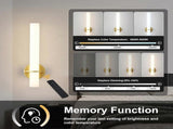 Gold Battery Operated Wall Sconce Set of 2, Rechargeable Wireless LED, Remote, Dimmable 3000K-6000K V1263-JX-5795