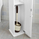 Toilet Paper Holder with Storage, Freestanding Cabinet, Toilet Brush Holder and Toilet Paper V178-84638