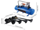 Train Horns Kit, 4 Trumpet Air Horn Kit, 150dB Train Horns for Pickup Trucks, 12V 120 psi Air V952-QLBYCQGTZ12VRGCVHV9