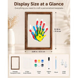 Wooden Transparent Handprint Frame DIY Craft Keepsake Kit Acrylic Boards Paint Pens Shadow Box V1366-AZ2-W-11138
