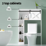 Artiss Bathroom Cabinet Over the Toilet Storage Organiser Laundry Shelf 128cm FUR-S-BATH-SAVE02-WH