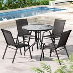 Gardeon Outdoor Dining Set Table and Chairs Patio Garden Furniture Bistro Set FF-STA-DINING-BK