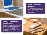 EQUIPMED Motorised Bath Lift Chair, Electric Battery Operated Reclining Seat, Bathing for Elderly & V219-HCHSHWEQ6PBA