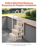 VEVOR 4-Step Taupe Robust Pool Ladder of 2 Handrails for 1219.2-1371.6 mm Pools V952-DXYCTLTSFSSL7S7BSV0