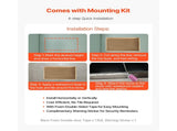 Shower Niche, 33.0 x 63.5 x 10.2 cm Recessed Wall Niche Double-layer, with Hollowed-out Divider, V952-BXGLYBKYS2C198038001V0
