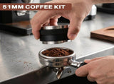 51mm Espresso Tool Kit Dosing Funnel, Coffee Distributor, WDT Tool, Tamper Leveler V1366-AZ2-W-15703