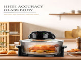 12L 8-in-1 Electric Air Fryer with 360&deg Panoramic Glass Bowl, 1200W Low-Fat Multi-Purpose Cooker for V1107-CS-ZAILXA22