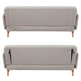 Merlin 3 Seater Sofa Futon Bed Fabric Lounge Couch - Beige V315-VOL-MERL-03