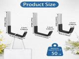 6Pcs Garage Utility Hook Wall Mount Bicycle Hook Stand 50lbs Support Capacity Anti-Slip Coating V1308-DSZKI-962