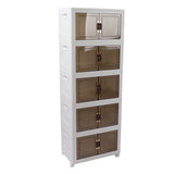 Collapsible Stackable Storage Bins Dustproof Folding Storage Bins Organizer with Lids 4 Moveable V1294-YM0901-3116230015515