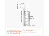 Retractable Dock Ladder, 5 Steps, Aluminum Alloy Pontoon Boat Swim Ladder, with Non-Slip Wide Steps, V952-MTZTSSSWPJ356MH3V001V0