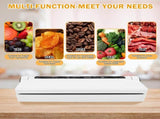 Food Vacuum Sealer Machine, 60KPA Strong Suction, Dry/Wet Modes, 20 Vacuum Seal Bags for Food, V1192-AZ-W-2509