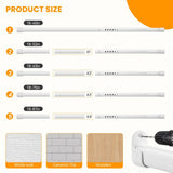 18-63" Oval Closet for Hanging Clothes Adjustable Closets Heavy Duty Black Poles Bar Closet V1107-127-92679-WHT3