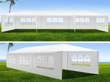 Instahut Gazebo 3x9m Marquee Wedding Party Tent Outdoor Camping Side Wall Canopy 8 Panel White GAZEBO-WED-C-FG-3X9-8W-WH