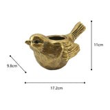Anique Gold Bird Tealight Candleholder 11cm V637-19715BRD