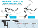 Microphone Radio Broadcasting Stand with 3/8"to 5/8" Screw Adapter and Windscreen Pop Filter V178-14766