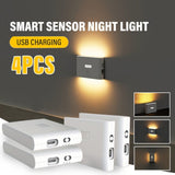 White Black Smart Sensor Night Light USB Charging Night Light Automatic Night Light Ambient V1347-124-BLA-80895