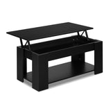 Artiss Coffee Table Lift-top Coffee Table Black FURNI-G-COF-LIFT-BK