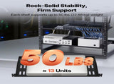 1U Server Rack, 4 PCS, 22.68 kg Max Load-Bearing Vented Cantilever, Wall Mount or Rack Mount V952-FWQJJGB4J1U1MWT05001V0