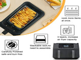 Air Fryer Rack for Ninja Dual Airfryer, 3pcs Stackable Stainless Steel Dehydrator Rack, Rectangle V1188-CYX-LHJ-1883