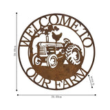 Welcome To Our Farm Laser Cut Wall Art 60cm V637-71611WEL