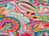 100% Cotton Coral Rainbow Paisley Coverlet Bedspread Set V745-MMPAC060965Q13U