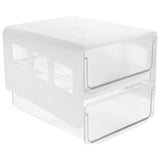 1-Pack Under Desk Drawer Organizer, White Transparent Rectangular Storage Box, 11.8 x 6.7 x 5.7 V1370-AZ4-17055
