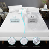 Waterproof Noiseless Mattress Protector Cover Sheets Deep-Pocket Full Size V1192-AZ-W-31059
