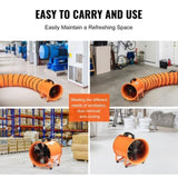 Portable Ventilator, 254mm/10inch Heavy Duty Cylinder Fan with 10m Duct Hose, 300W Strong Shop V952-SSG230W1010IN06RWV3