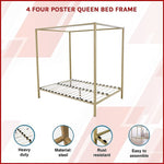 4 Four Poster Queen Bed Frame V63-819533