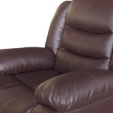 Single Seater Recliner Sofa Chair In Faux Leather Lounge Couch Armchair in Brown V43-REC-FAN1RBR