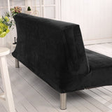 Velvet Futon Cover, Thick Plush Stretch Armless Sofa Bed, Soft Couch Sofa Cover Futon V1370-AZ4-16677